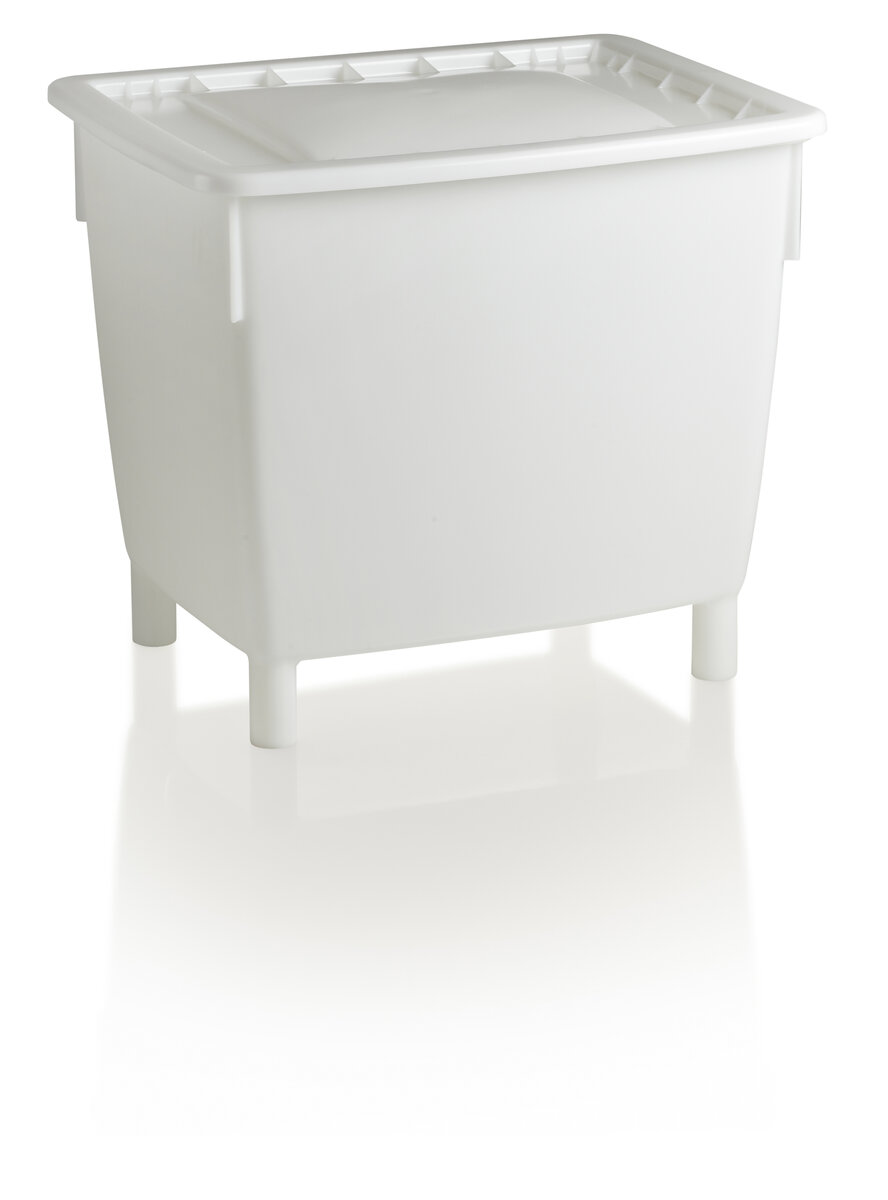 Large container 400 l white with lid